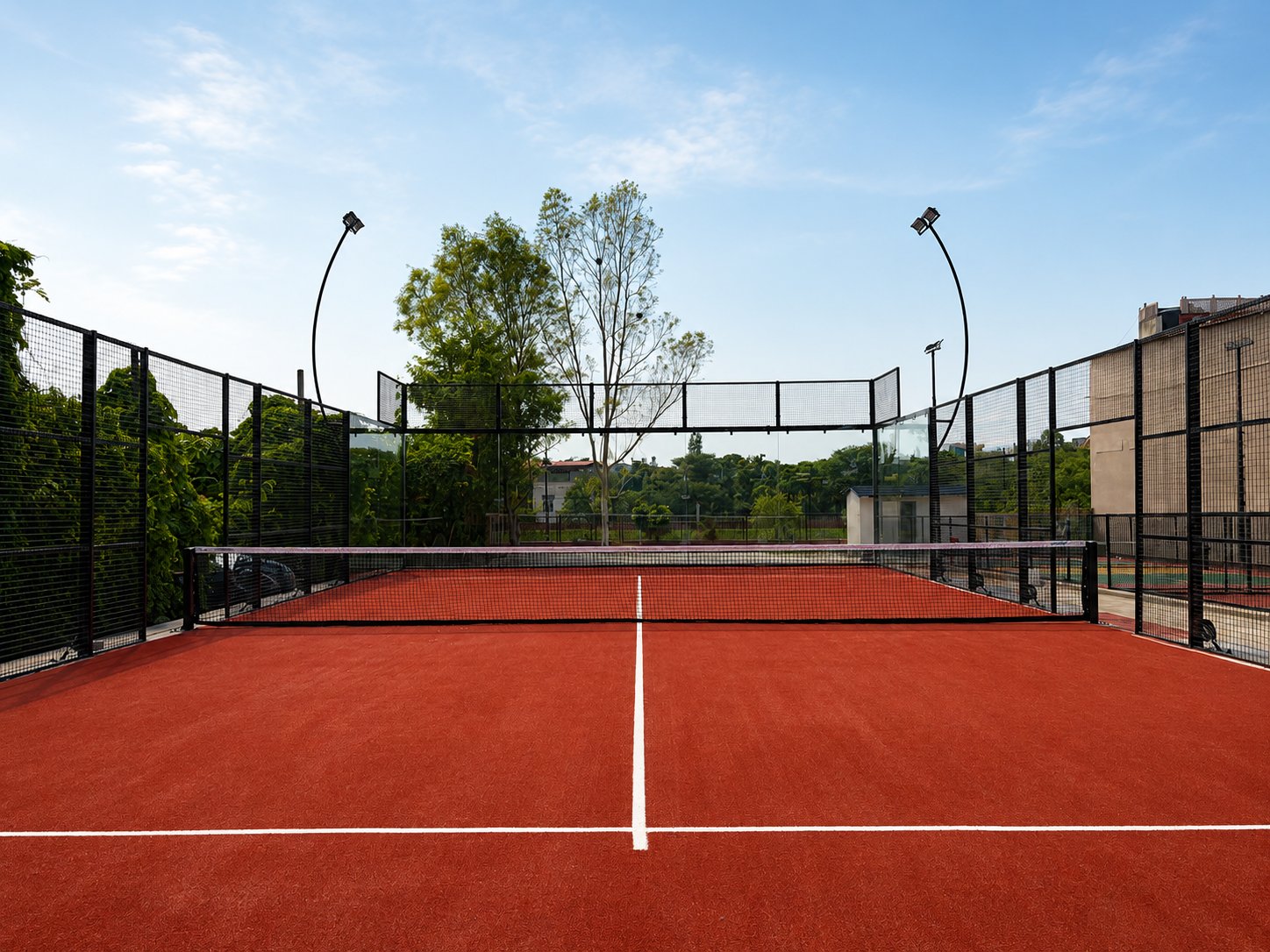 The panoramic padel court at Padel Fort, Jaipur